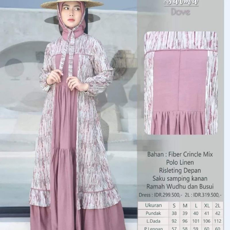 NUBUA SALMA DRESS DOVE L