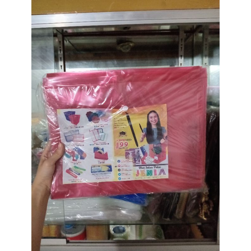 

(1 PAK / 1 PACK) Map Kancing / Tali Plastik Transparan Jenia