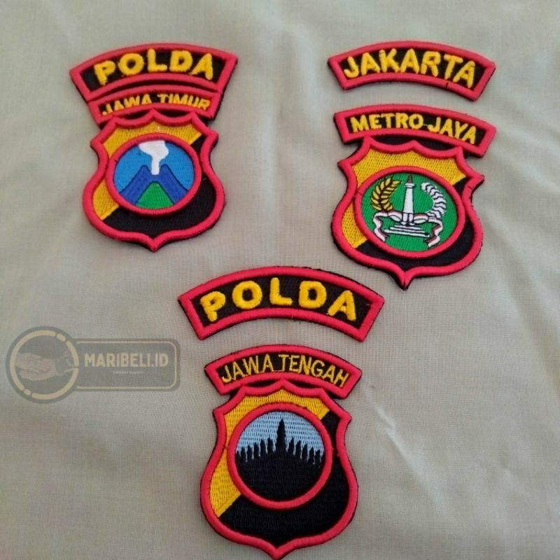 LOGO POLDA JATENG JATIM METRO JAYA (BORDIR TIMBUL)REQUEST DAERAH LAIN BISA