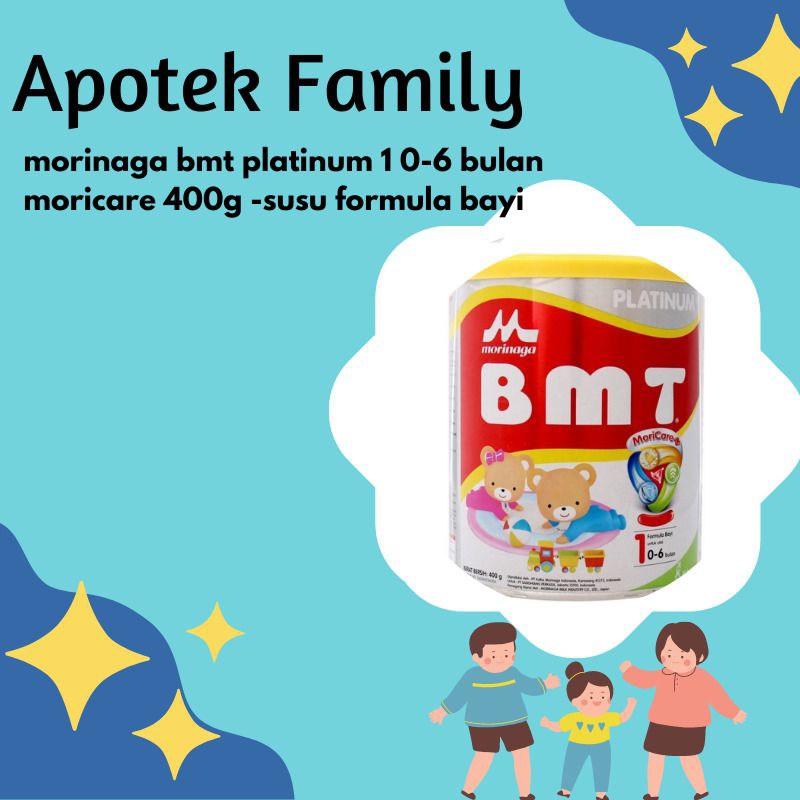 MORINAGA BMT PLATINUM 1 0-6 BULAN MORICARE 400G - SUSU FORMULA BAYI 800