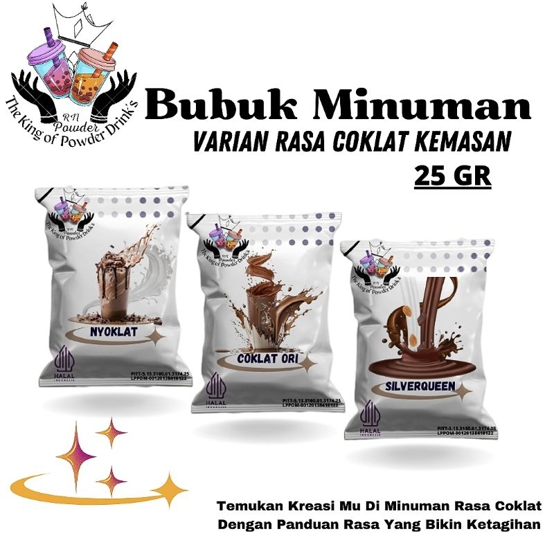 

Bubuk Minuman Rasa 25gr Coklat Prmium Minuman Sachet Serbuk Minuman Rasa Coklat Minuman Kekinian