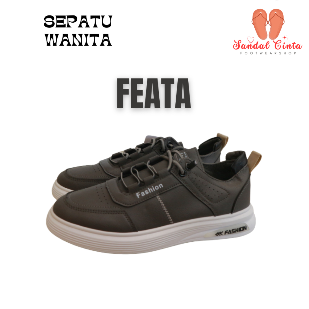 Sepatu Pria Feata Abu-Abu Keren & Kekinian