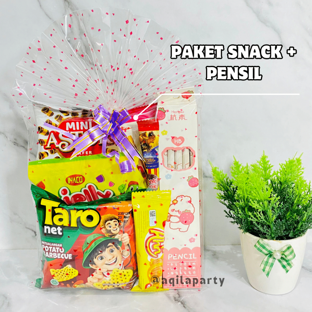 

Paket Snack Ulang tahun Anak Murah + pensil / Bingkisan / Souvenir / Goodie bag