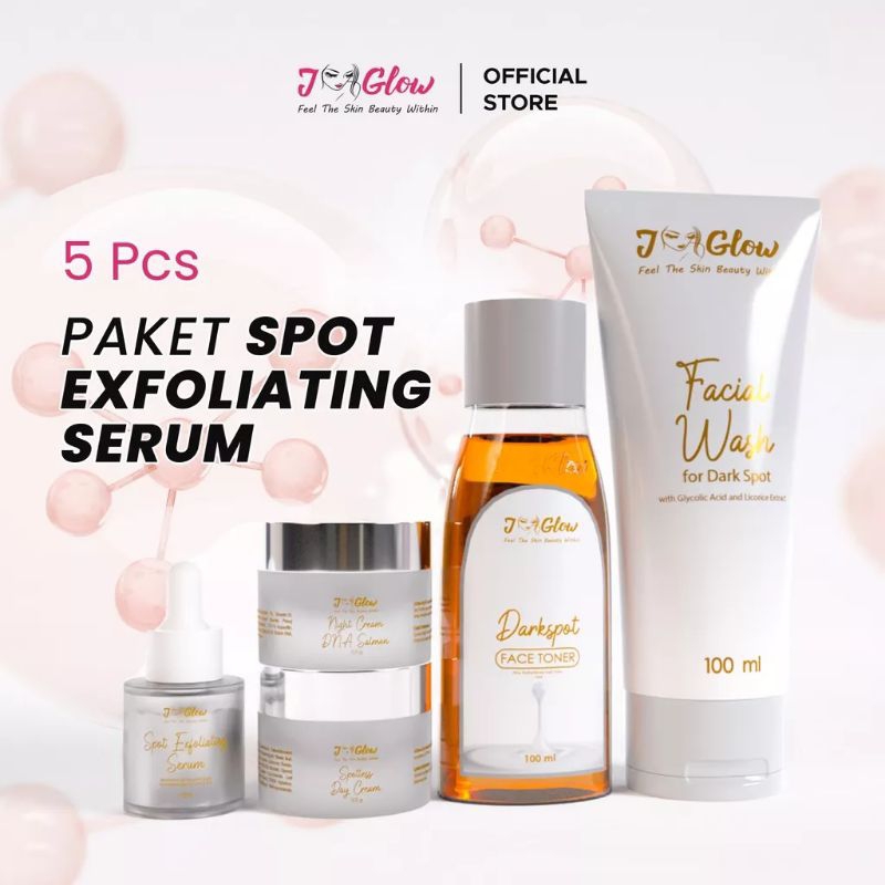 JGLOW / JGLOW SKINCARE / PAKET SPOT EXFOLIATING  / PAKET FLEK DARK SPOT  / CREAM JGLOW / BYE-BYE FLE