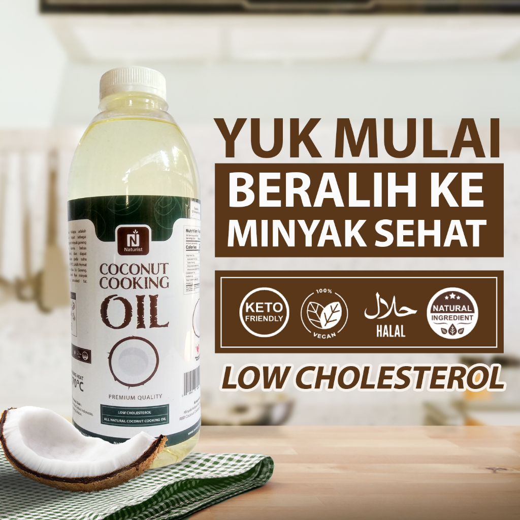 

RB22 NATURIST Minyak Goreng Kelapa 1 Liter / Coconut Cooking Oil Minyak Kelapa Murni 100% / Minyak