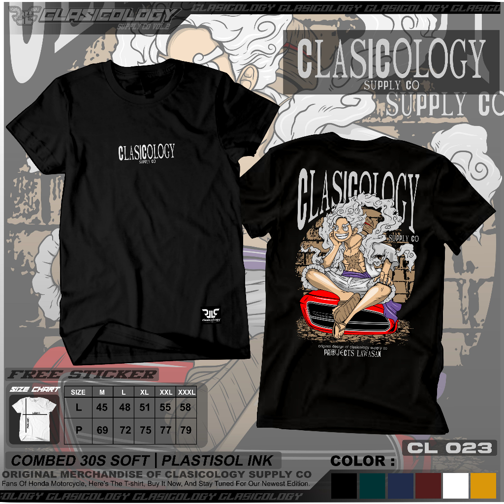 Kaos Cb125se Kaos Luffy Gear 5 Kaos Honda kaos part CLASICOLOGY CL23