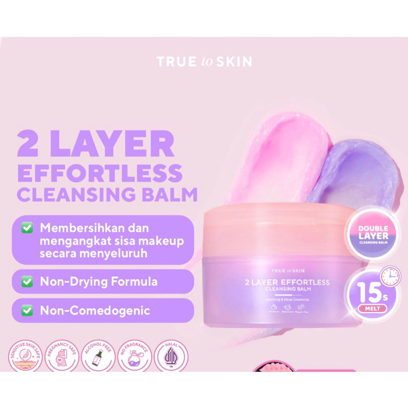 True To Skin Cleansing Balm x Yupi 2 Layers Effortless