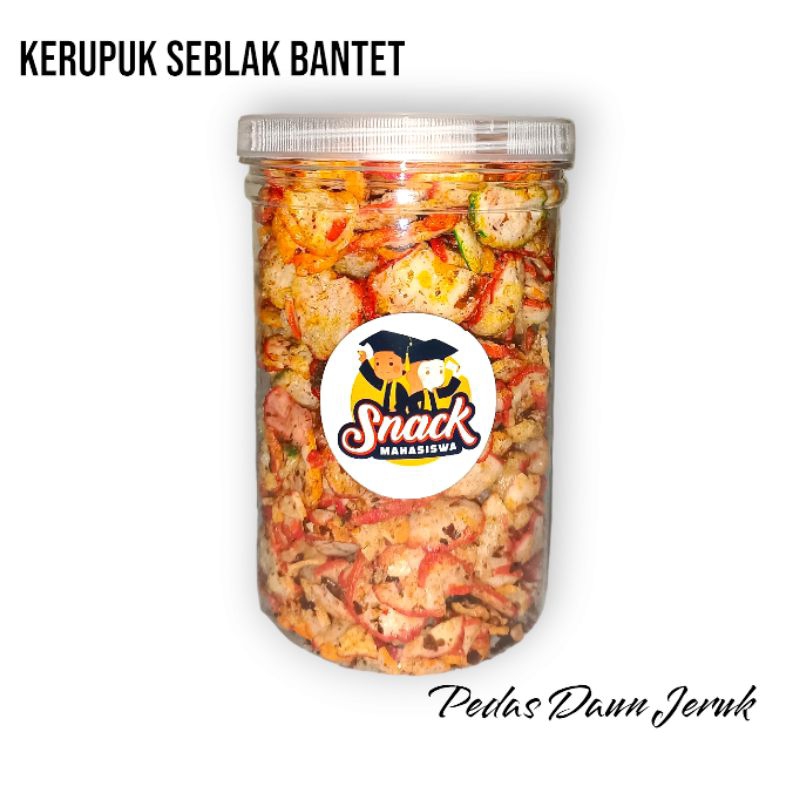 

2 PCS KERUPUK SEBALAK BANTET 300 Gr KEMASAN TOPLES DAN POUCH