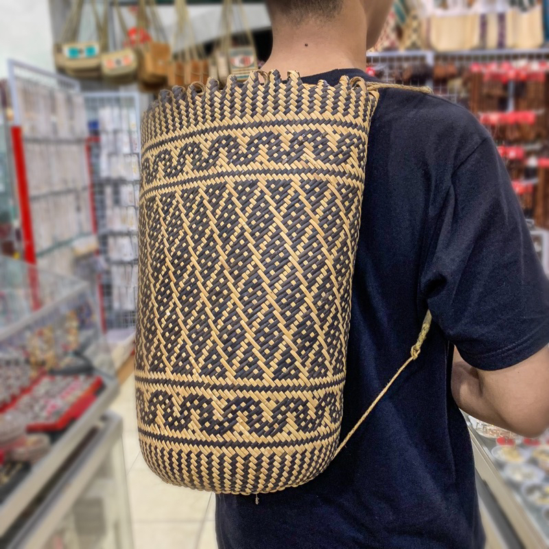 [gnd] TAS ANJAT RANSEL BESAR | Anjat Gendong Rotan Handmade Khas Kalimantan
