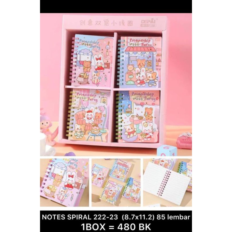 

Memo spiral/memo ring book/memo lucu/note book/buku spiral uk 130x100mm