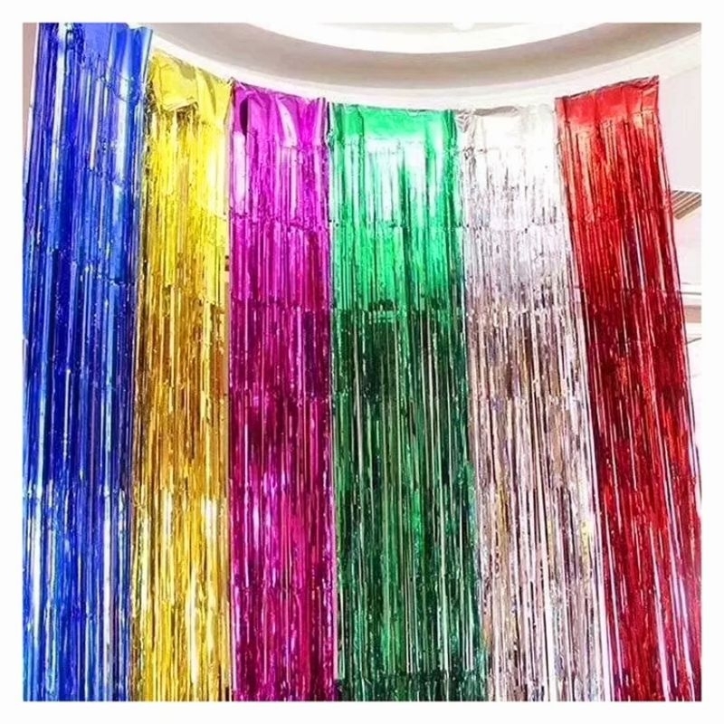 TIRAI FOIL DEKORASI ULANG TAHUN / TIRAI RUMBAI ULANG TAHUN