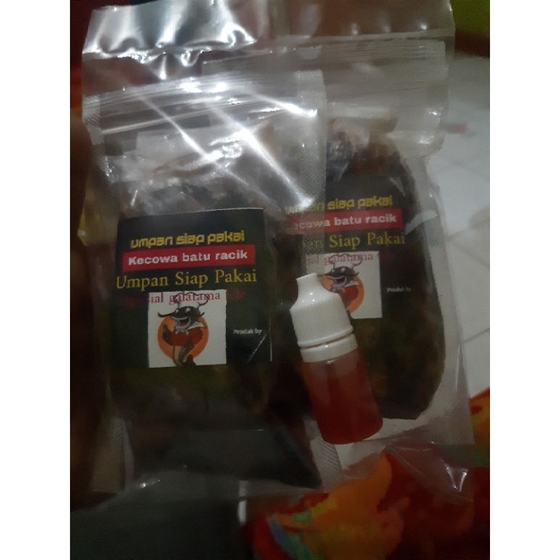 paket 2 pcs kecoa batu racik+esen umpan jadi galatama lele tinggal pakai