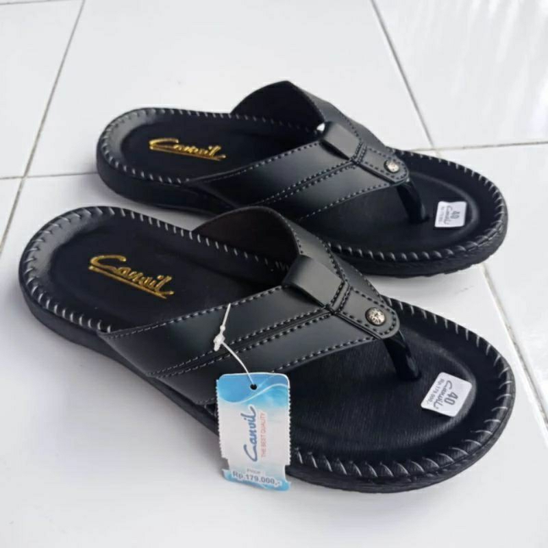 Promo sandal canvil pria / sandal japit pria / sandal pria / sandal kulit
