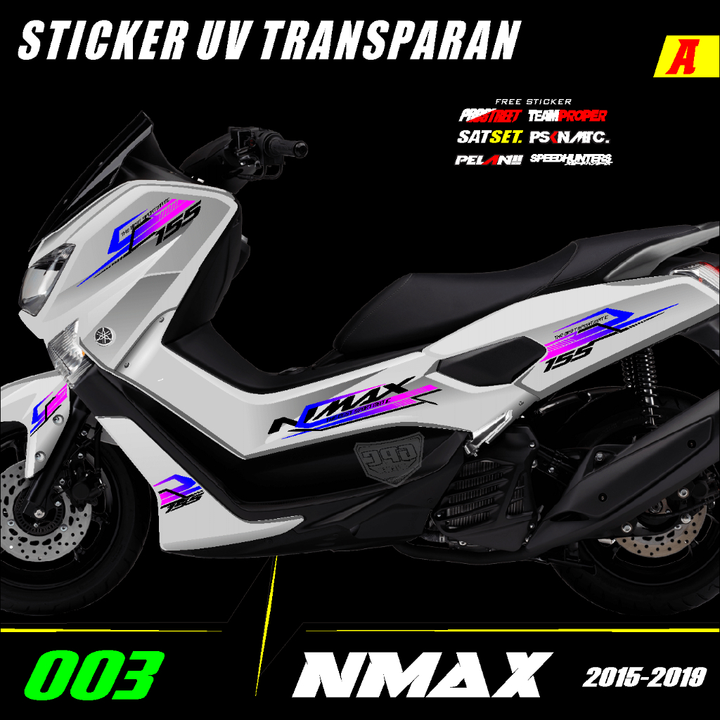 STRIPING TRANSPARAN YAMAHA N MAX OLD STIKER N MAX VARIAN WARNA KEREN PST 003