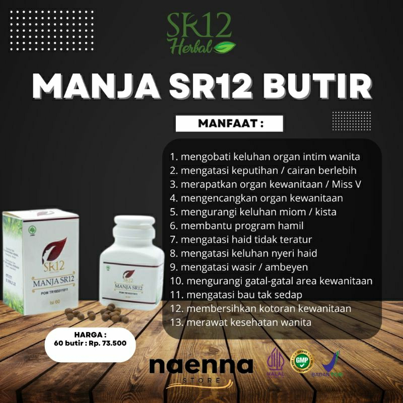MANJAKANI SR12 BUTIR 100% Ori - 60 butir