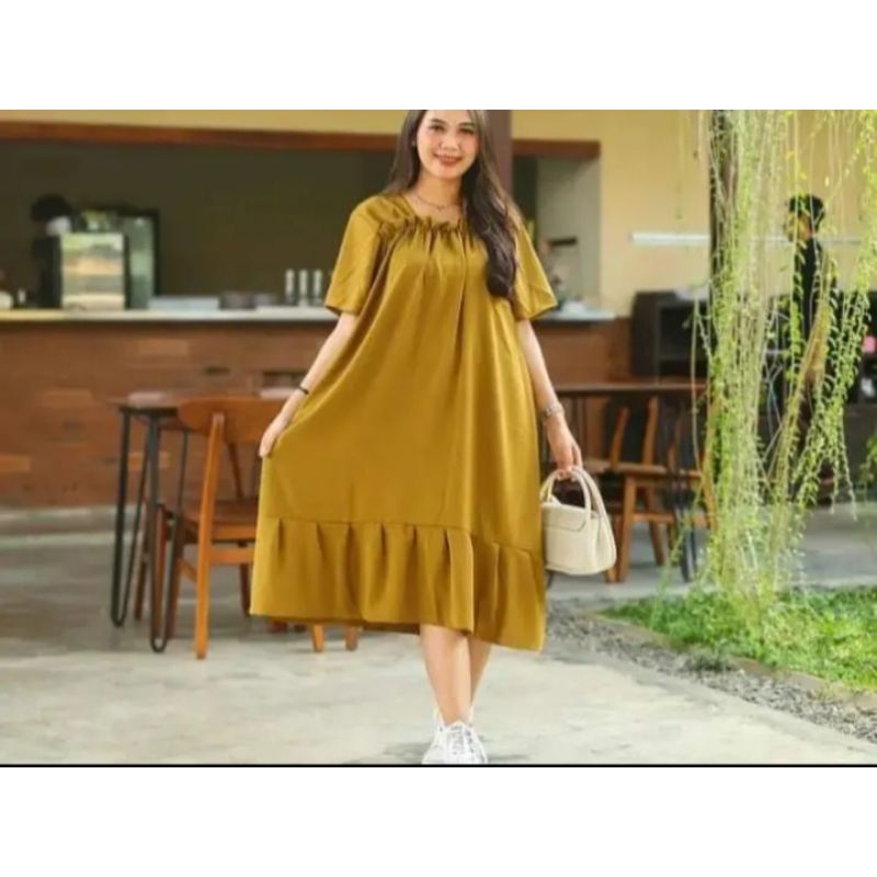 Daster Fuji Polos Lengan Pendek