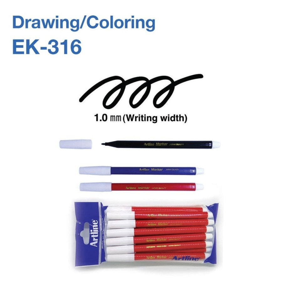 

Spidol Artline / Spidol Hitam / Artline Whiteboard Marker EK-316 Warna Per Pcs