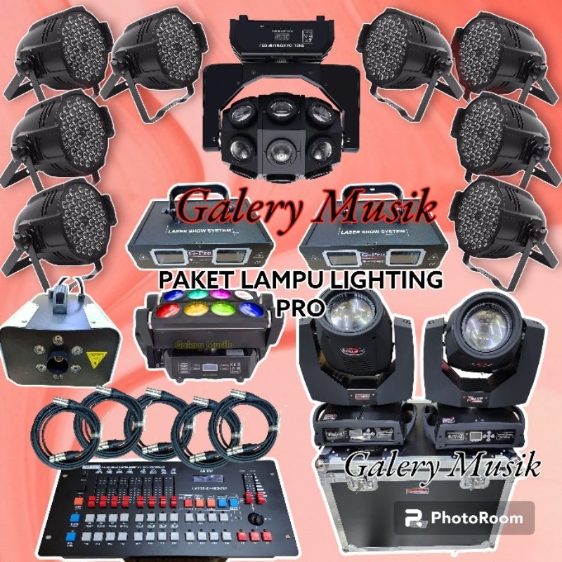 Paket Parled, Beam 230watt, Mixer, Laser 2 mata, Moving Ball 18x10w, moving head spider, free kabel2