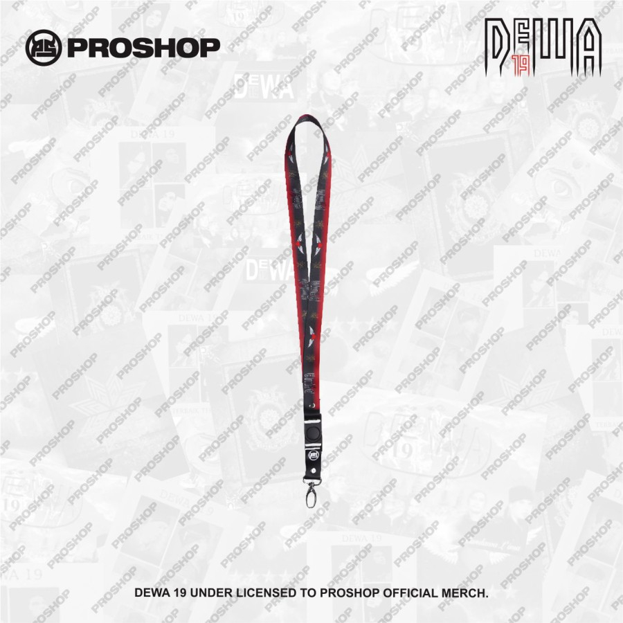 

PROSHOP | DEWA 19 LANYARD V2 | Tali Lanyard Dewa 19 | HITAM MERAH