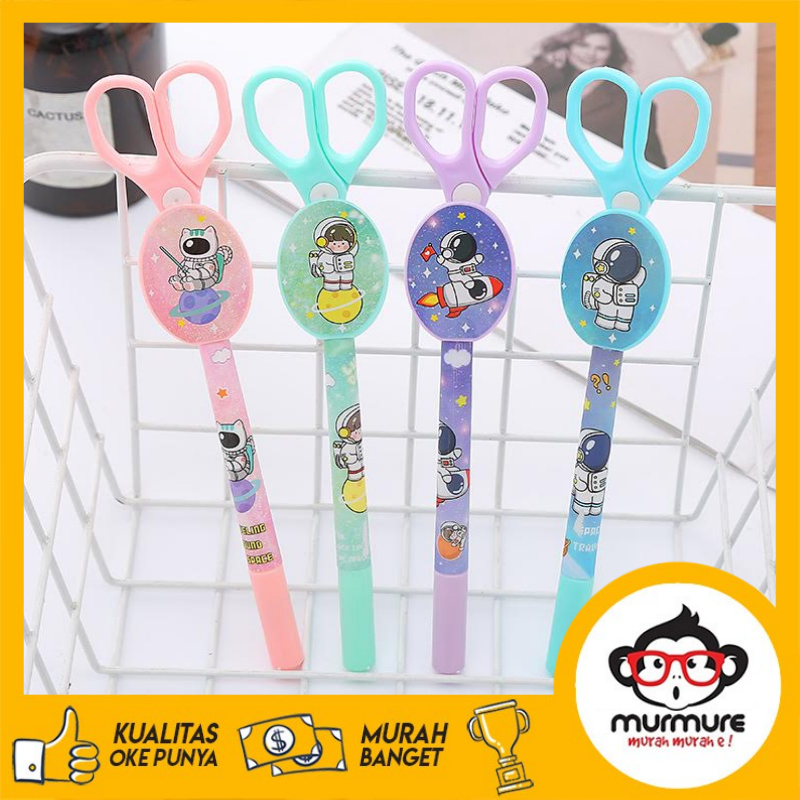 

MURMURE I PULPEN GEL GUNTING MOTIF ASTRONAUT LUCU IMUT / BOLPEN GEL GUNTING KARAKTER