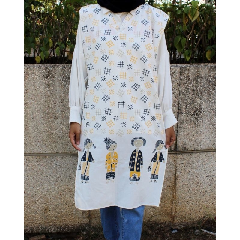Long Vest Batik , Outer Tunik Batik