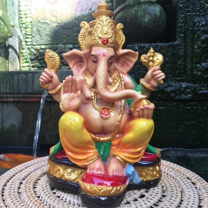 PATUNG GANESHA 25 CM/PATUNG GANESA/PATUNG GANESHA RESIN/PATUNG DEWA DEWI/ DEWA GANESHA