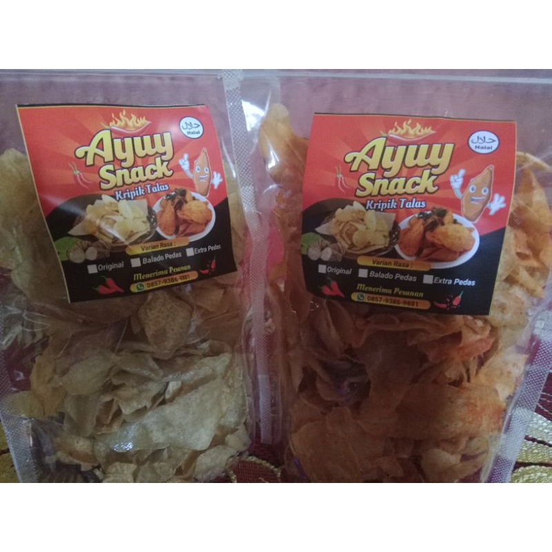

kripik talas balado asli sukabumi "ayuy snack" oleh oleh kampung rasa kekinian