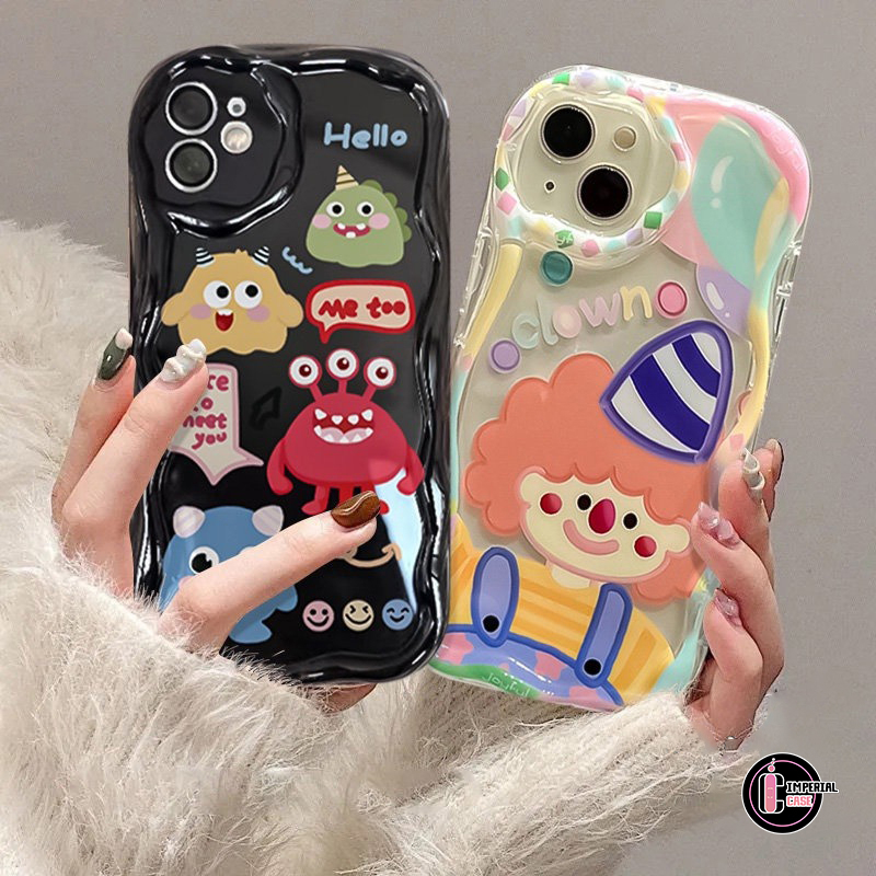 Case Softcase Silikon Casing Melting Clear Shockproof MONSTER For OPPO VIVO SAMSUNG REALME XIAOMI IP