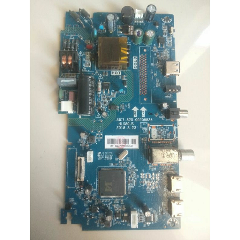 MB mainboard Mobo mesin tv changhong l32h1, soket lvds kecil bukan yg lebar