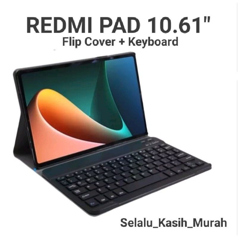 Case Redmi Pad / Casing Redmi Pad / Flip Cover + Keyboard