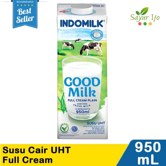 

INDOMILK Susu Cair Full Cream 950 ML Fresh Milk UHT Rasa Plain Segar