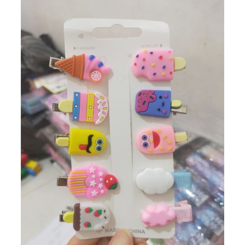 JEPIT RAMBUT ANAK LUCU / JEPIT RAMBUT ANAK KOREA / JEPIT RAMBUT ANAK SET 10PCS