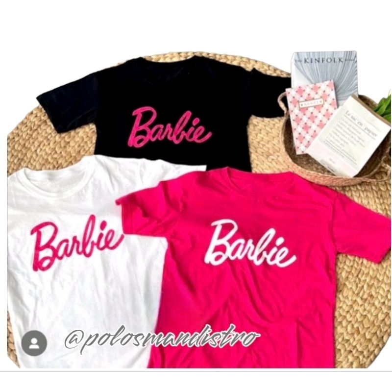 BARBIE PINK HITAM PUTIH l KAOS BAJU TSHIRT TUMBLR TEE OVERSIZE PINK FANTA