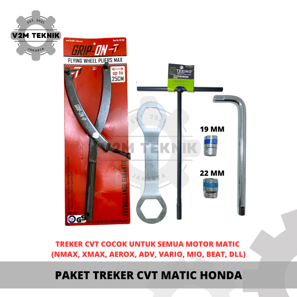 PAKET HONDA Treker CVT GRIP ON MAX / Paket Treker CVT Motor Matic UNIVERSAL / Paket Lengkap CVT Moto