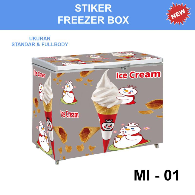Stiker freezer es / freezer box motif es cream