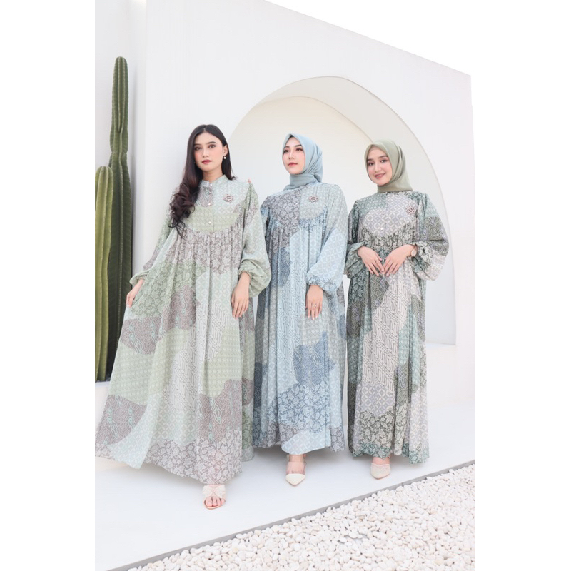 KEJORA DRESS CERUTI PREMIUM MOTIF GIES | GAMIS KONDANGAN | GAMIS CERUTI BARU
