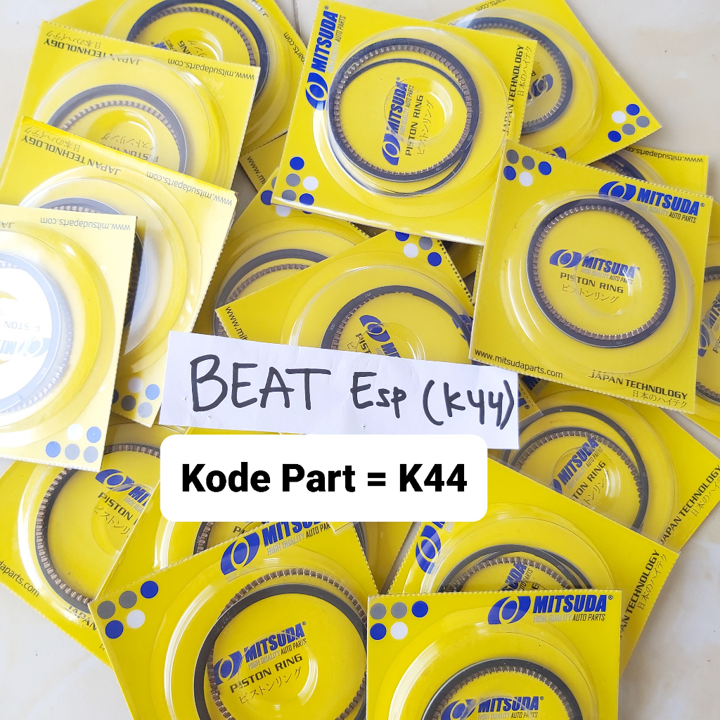 Ring Piston Mitsuda BEAT Esp Stater Halus / Beat Pop Esp Eco Street Scoopy ( K44 ) os 50 - 200 dan S