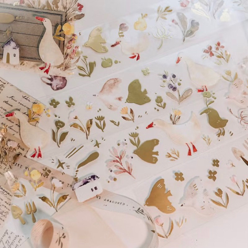 

Meow Illustration Woodland Story Washi and PET Tape