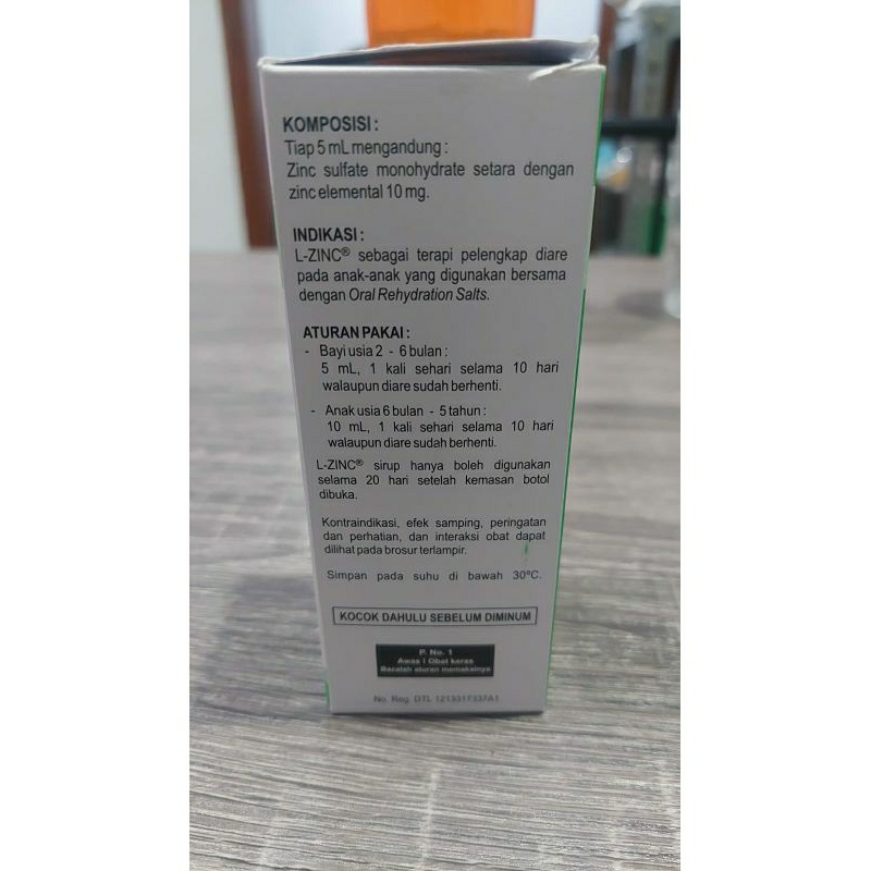 obat diare obat prebiotik L ZINC SIRUP