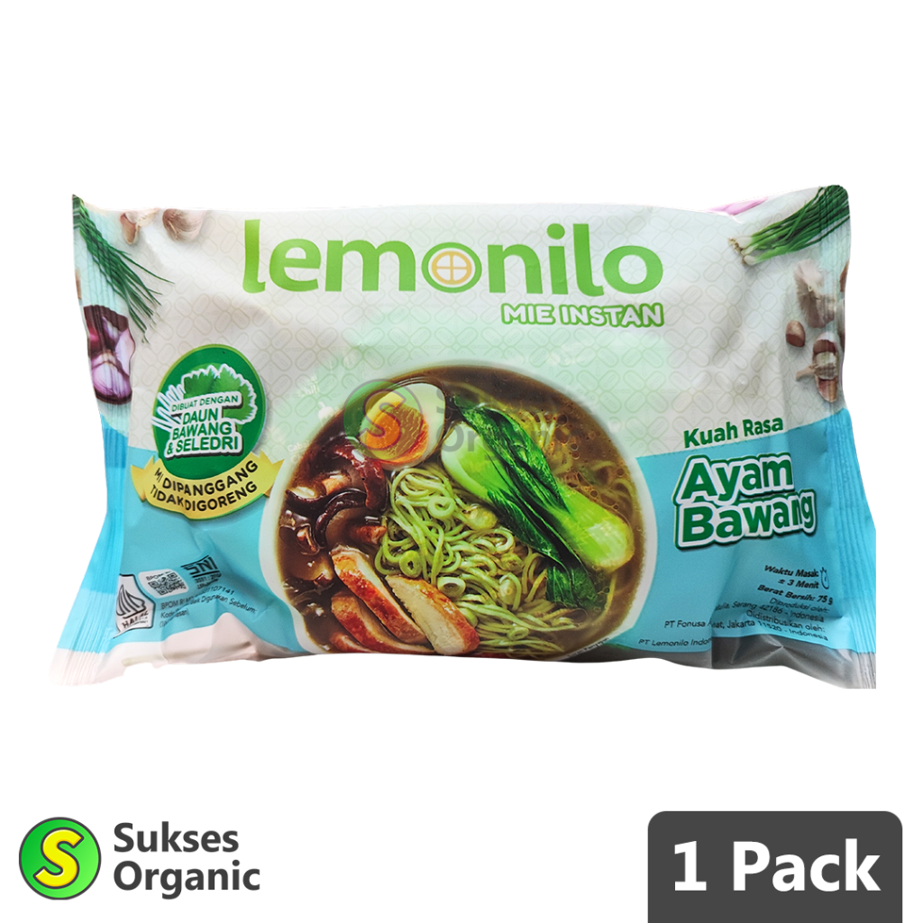 

Mi Kuah Ayam Bawang Mie Instant Sehat | 70gr | Lemonilo