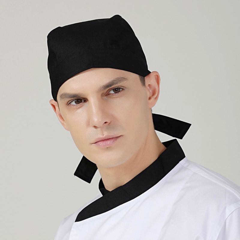 ALIMRAN Topi Chef Jepang Topi Koki Shusi Topi Koki Chef Ikat Topi Waiter Ala Jepang