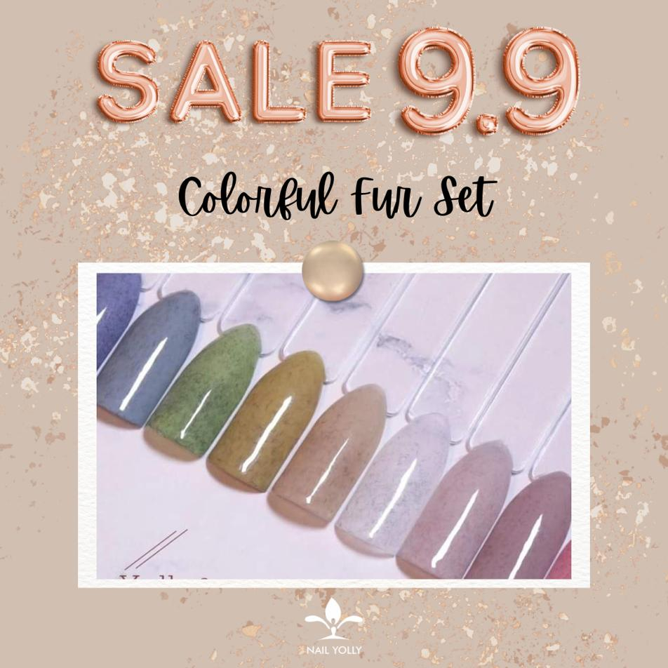 NAIL YOLLY 9 SET SERIES COLORFUL FUR