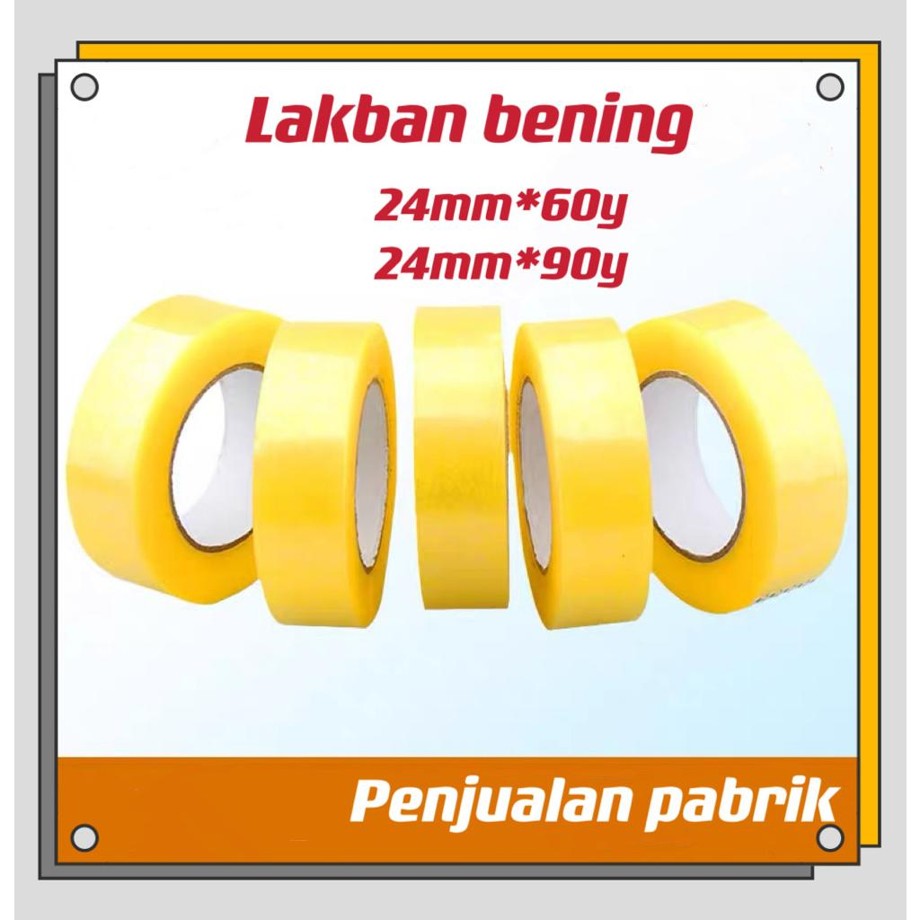 

[TERMURAH] Lakban bening/OPP Tape /coklat/kuning 24mm x 90 yard