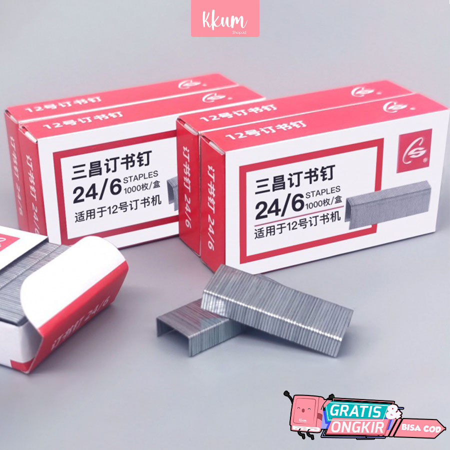 

Isi Ulang Refill Staples 24/6 Ujung Tajam dan Kuat