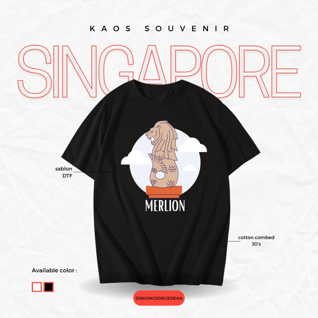 Kaos Oleh Oleh Singapore Singapura  Baju Oleh-oleh Singapore Singapura Kaos Souvenir Singapura Singa