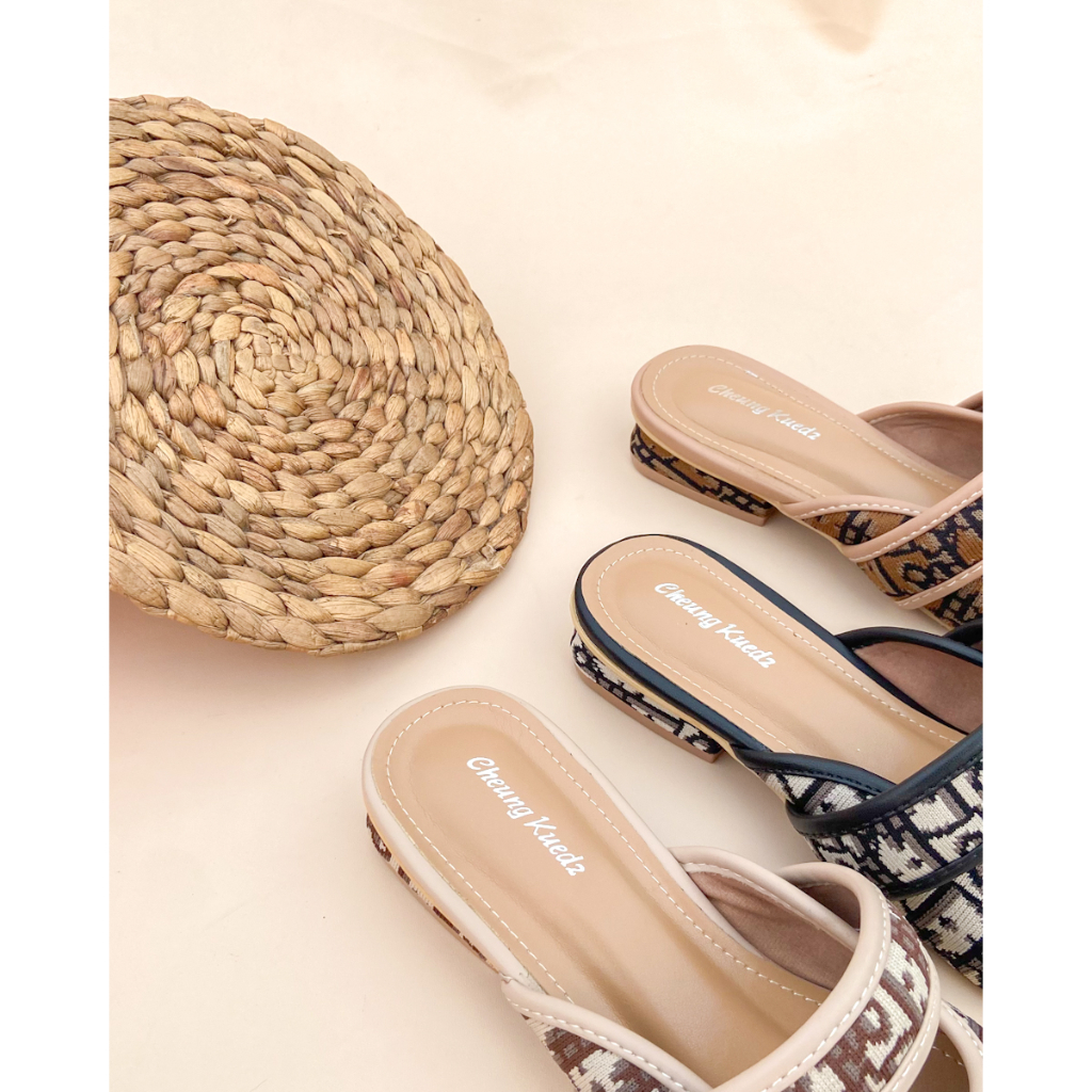 Sandal Mules Slop Strap Wanita ESTHER