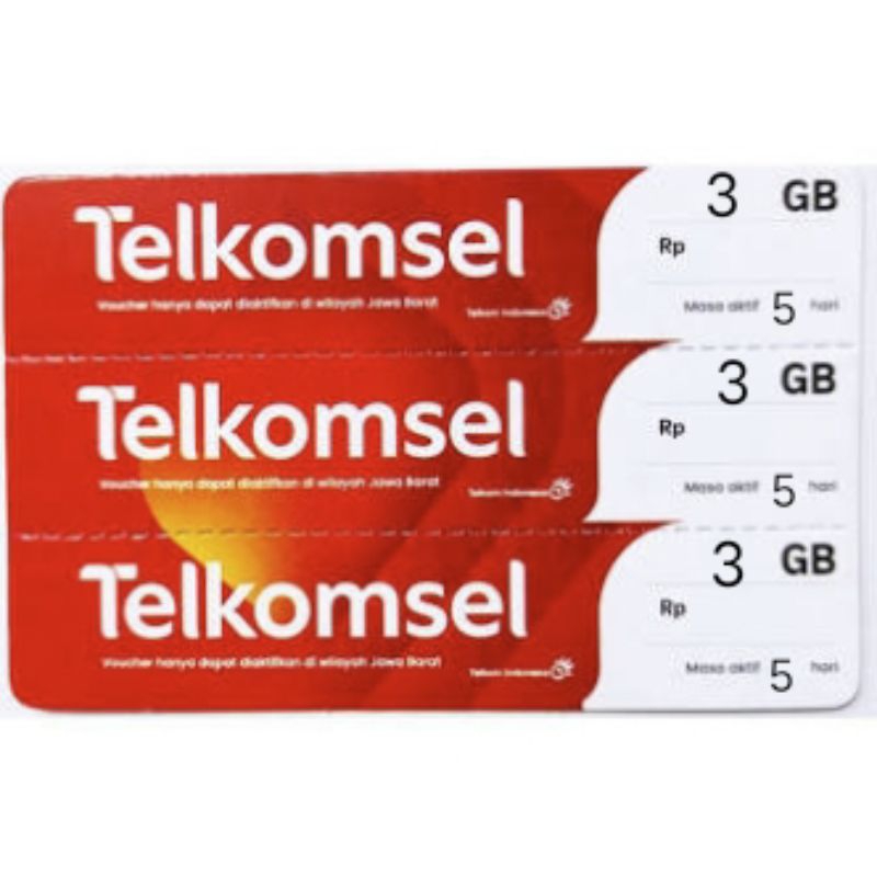 VOCER DATA TELKOMSEL 3GB 5HR AREA (SUMBAGSEL)