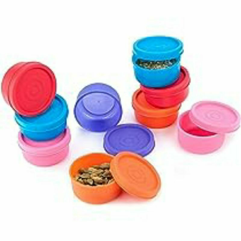 Mini round container/wadah mini tupperware