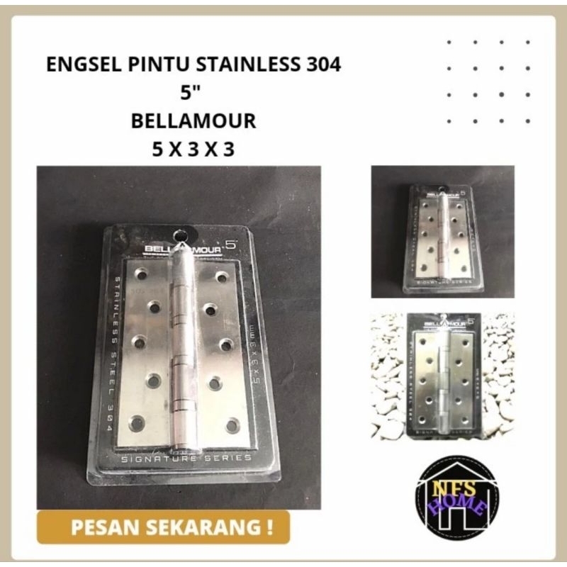 Engsel Pintu 5 Inch Stainless Steel 304 5X3X3