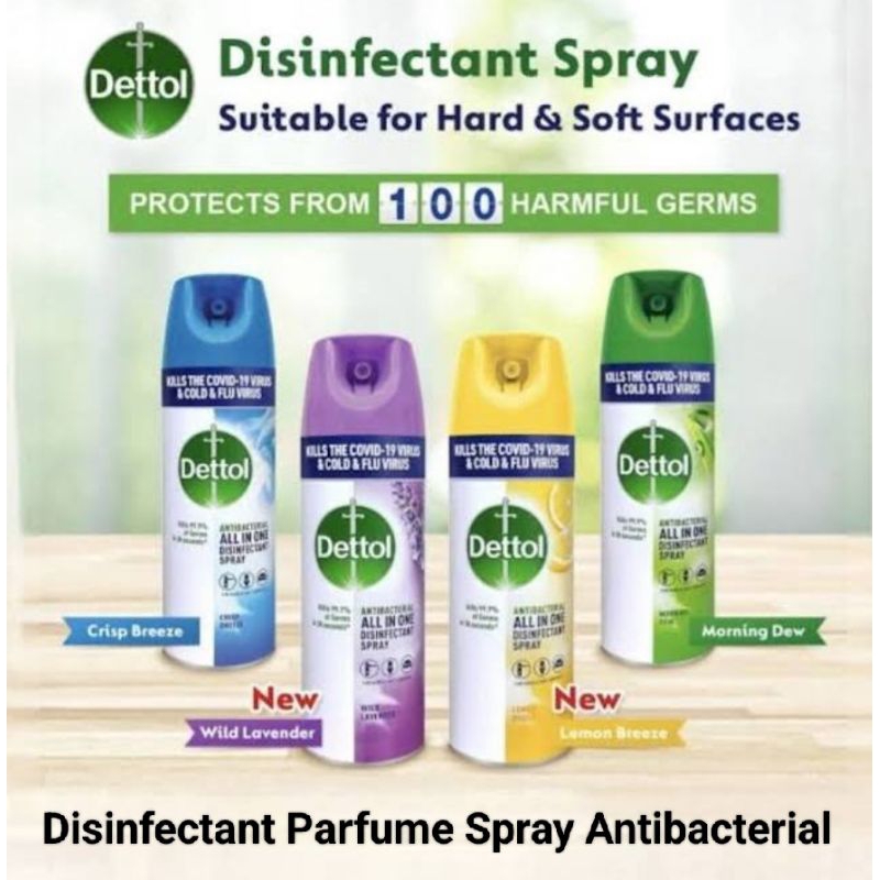 Detol Disinfektan Spray Antibacterial Extract Parfume 450 ml